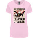 Novice Cyclists Funny Bicycle Cycling Womens Wider Cut T-Shirt Light Pink