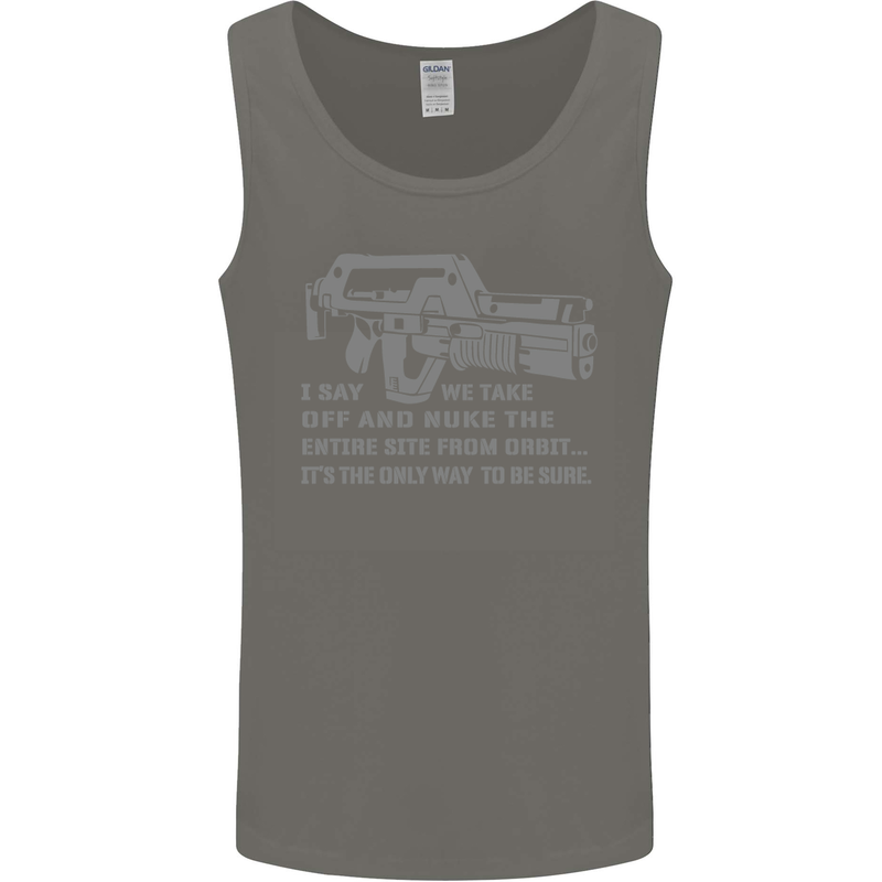 Nuke the Entire Site From Orbit Alien Mens Vest Tank Top Charcoal