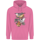 Nuthatch Garden Bird Watching Childrens Kids Hoodie Azalea