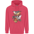Nuthatch Garden Bird Watching Childrens Kids Hoodie Heliconia