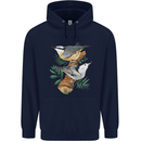 Nuthatch Garden Bird Watching Childrens Kids Hoodie Navy Blue
