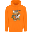 Nuthatch Garden Bird Watching Childrens Kids Hoodie Orange
