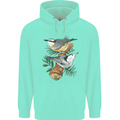 Nuthatch Garden Bird Watching Childrens Kids Hoodie Peppermint