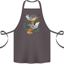 Nuthatch Garden Bird Watching Cotton Apron 100% Organic Dark Grey