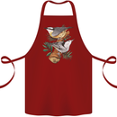 Nuthatch Garden Bird Watching Cotton Apron 100% Organic Maroon
