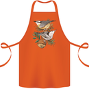 Nuthatch Garden Bird Watching Cotton Apron 100% Organic Orange