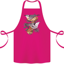 Nuthatch Garden Bird Watching Cotton Apron 100% Organic Pink