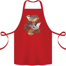 Nuthatch Garden Bird Watching Cotton Apron 100% Organic Red