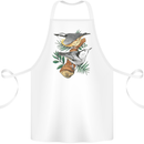 Nuthatch Garden Bird Watching Cotton Apron 100% Organic White