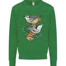 Nuthatch Garden Bird Watching Kids Sweatshirt Jumper Irish Green