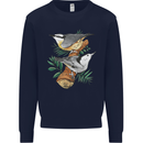 Nuthatch Garden Bird Watching Kids Sweatshirt Jumper Navy Blue
