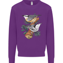 Nuthatch Garden Bird Watching Kids Sweatshirt Jumper Purple