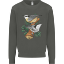 Nuthatch Garden Bird Watching Kids Sweatshirt Jumper Storm Grey