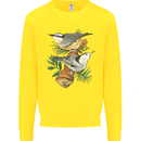 Nuthatch Garden Bird Watching Kids Sweatshirt Jumper Yellow