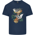 Nuthatch Garden Bird Watching Kids T-Shirt Childrens Navy Blue