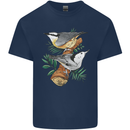 Nuthatch Garden Bird Watching Kids T-Shirt Childrens Navy Blue