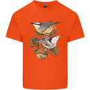 Nuthatch Garden Bird Watching Kids T-Shirt Childrens Orange