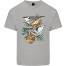 Nuthatch Garden Bird Watching Kids T-Shirt Childrens Sports Grey