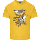 Nuthatch Garden Bird Watching Kids T-Shirt Childrens Yellow