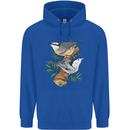 Nuthatch Garden Bird Watching Mens 80% Cotton Hoodie Royal Blue