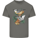 Nuthatch Garden Bird Watching Mens Cotton T-Shirt Tee Top Charcoal