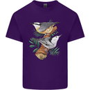 Nuthatch Garden Bird Watching Mens Cotton T-Shirt Tee Top Purple