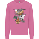 Nuthatch Garden Bird Watching Mens Sweatshirt Jumper Azalea