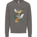 Nuthatch Garden Bird Watching Mens Sweatshirt Jumper Charcoal