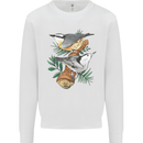 Nuthatch Garden Bird Watching Mens Sweatshirt Jumper White