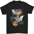 Nuthatch Garden Bird Watching Mens T-Shirt 100% Cotton Black