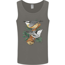 Nuthatch Garden Bird Watching Mens Vest Tank Top Charcoal