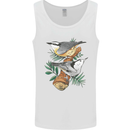 Nuthatch Garden Bird Watching Mens Vest Tank Top White