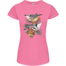 Nuthatch Garden Bird Watching Womens Petite Cut T-Shirt Azalea