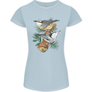 Nuthatch Garden Bird Watching Womens Petite Cut T-Shirt Light Blue