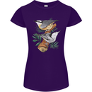 Nuthatch Garden Bird Watching Womens Petite Cut T-Shirt Purple