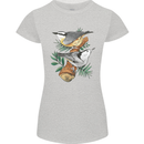 Nuthatch Garden Bird Watching Womens Petite Cut T-Shirt Sports Grey