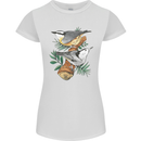 Nuthatch Garden Bird Watching Womens Petite Cut T-Shirt White