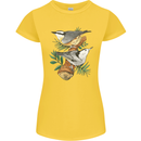 Nuthatch Garden Bird Watching Womens Petite Cut T-Shirt Yellow