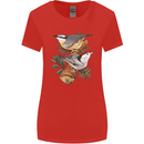 Nuthatch Garden Bird Watching Womens Wider Cut T-Shirt Red