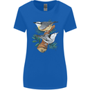 Nuthatch Garden Bird Watching Womens Wider Cut T-Shirt Royal Blue