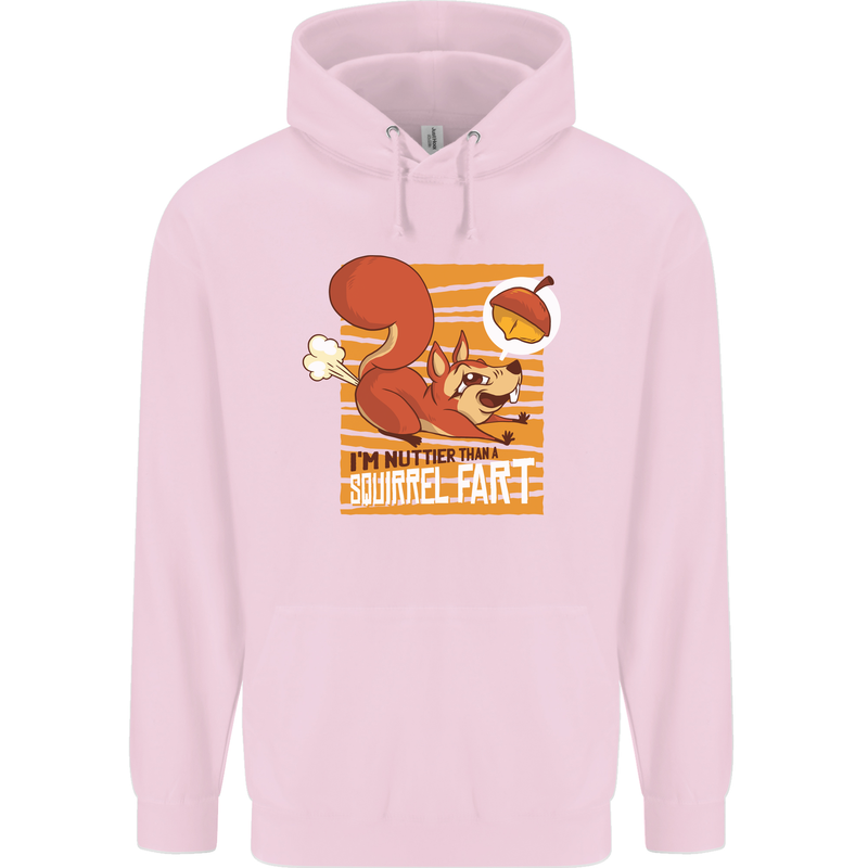 Nuttieer Than a Squirrel Fart Funny Farting Childrens Kids Hoodie Light Pink