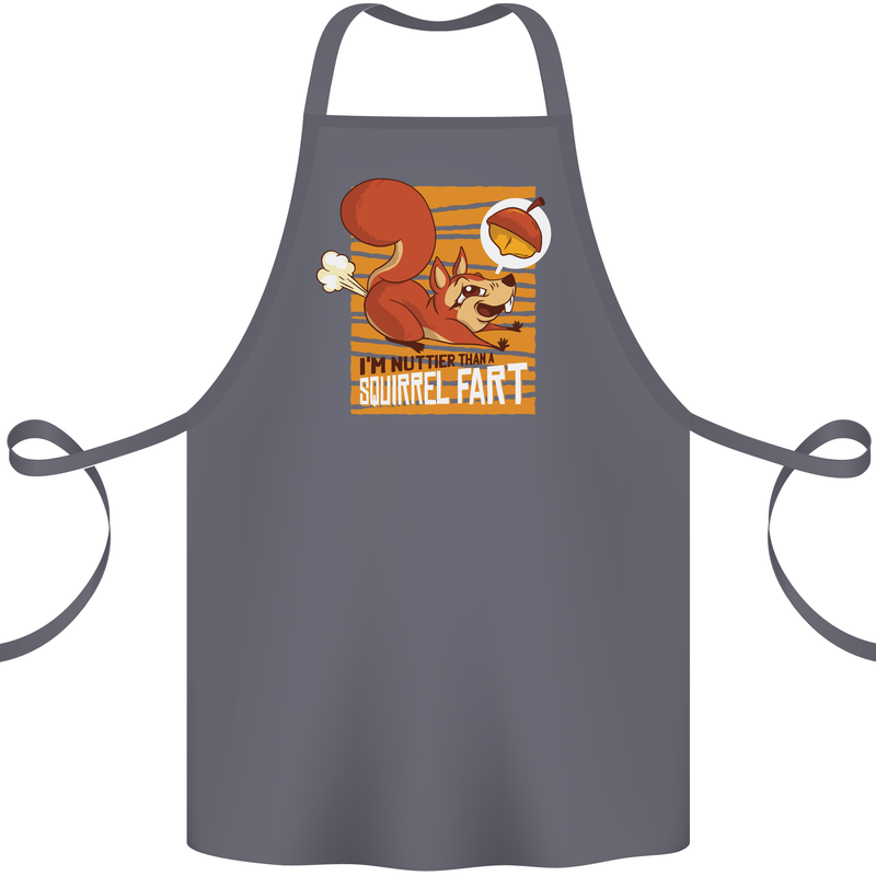 Nuttieer Than a Squirrel Fart Funny Farting Cotton Apron 100% Organic Steel