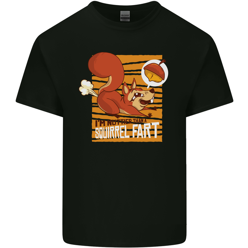 Nuttieer Than a Squirrel Fart Funny Farting Kids T-Shirt Childrens Black