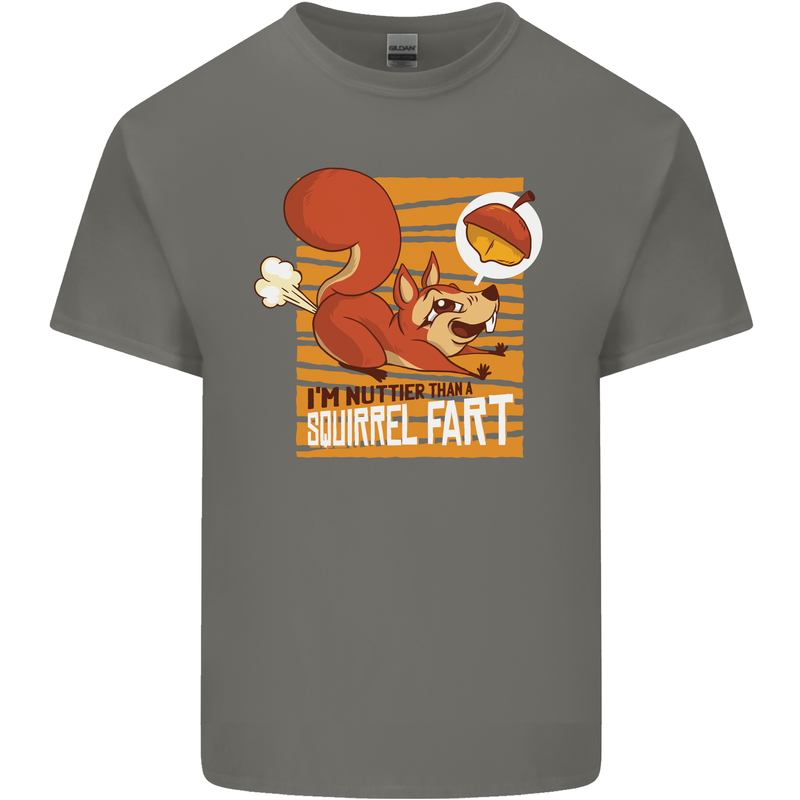Nuttieer Than a Squirrel Fart Funny Farting Kids T-Shirt Childrens Charcoal