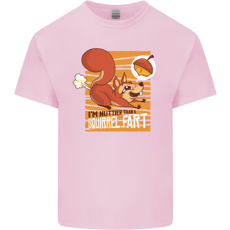Nuttieer Than a Squirrel Fart Funny Farting Kids T-Shirt Childrens Light Pink