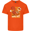 Nuttieer Than a Squirrel Fart Funny Farting Kids T-Shirt Childrens Orange