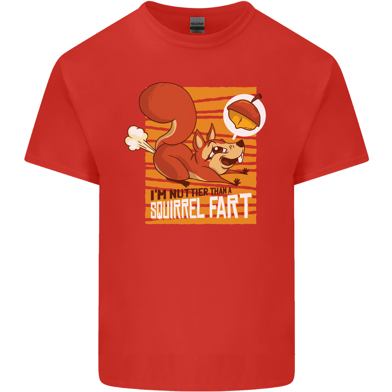 Nuttieer Than a Squirrel Fart Funny Farting Kids T-Shirt Childrens Red
