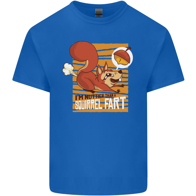 Nuttieer Than a Squirrel Fart Funny Farting Kids T-Shirt Childrens Royal Blue