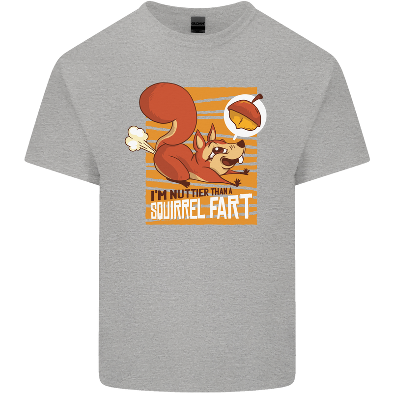 Nuttieer Than a Squirrel Fart Funny Farting Kids T-Shirt Childrens Sports Grey