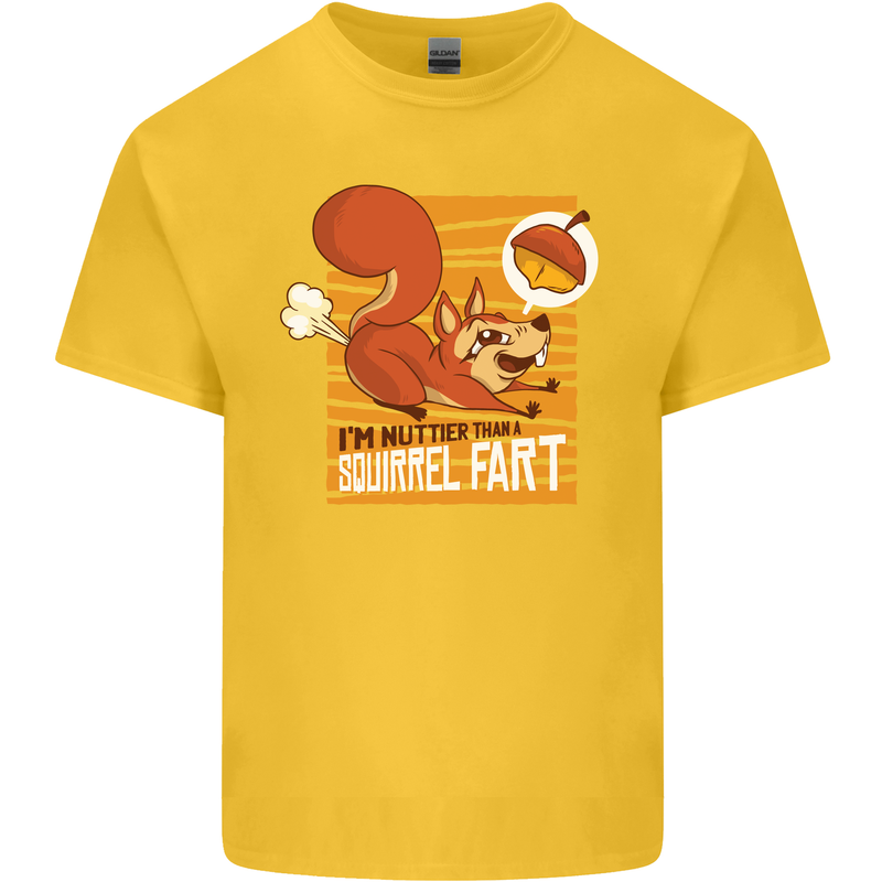 Nuttieer Than a Squirrel Fart Funny Farting Kids T-Shirt Childrens Yellow